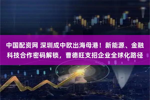 中国配资网 深圳成中欧出海母港！新能源、金融科技合作密码解锁，曹德旺支招企业全球化路径