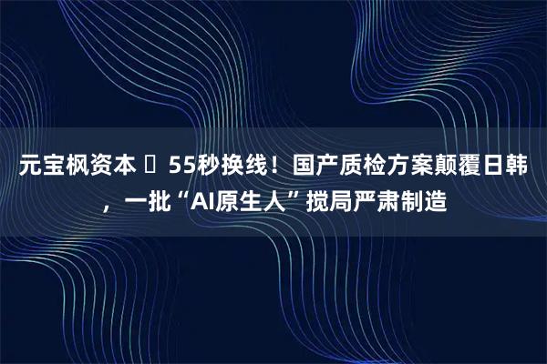 元宝枫资本 ‌55秒换线！国产质检方案颠覆日韩，一批“AI原生人”搅局严肃制造